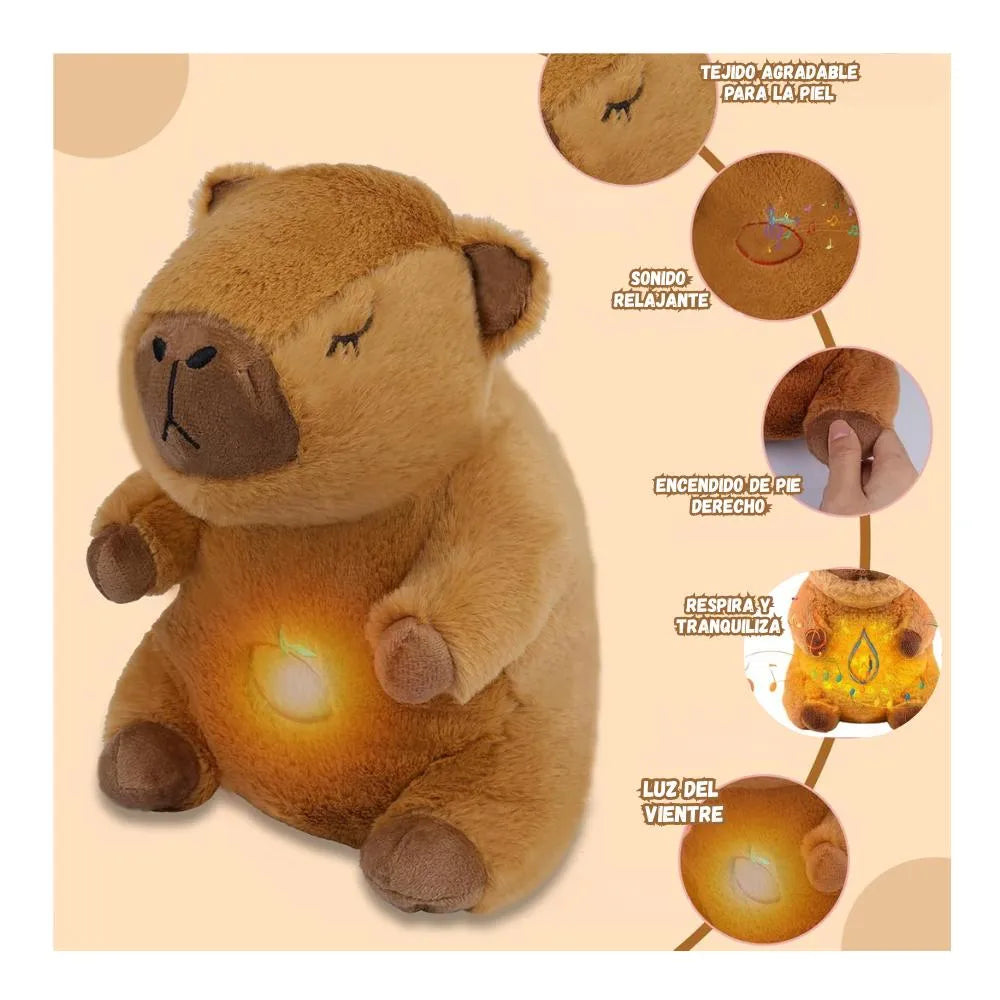 Peluche Capibara Respira Y Tranquiliza Sonido Musical