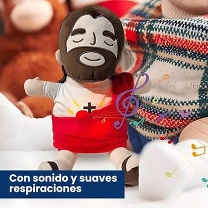 Peluche Interactivo De Jesús Que Respira Alumbra Y Suena