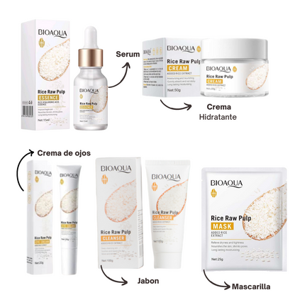Kit Facial Arroz Bioaqua X5
